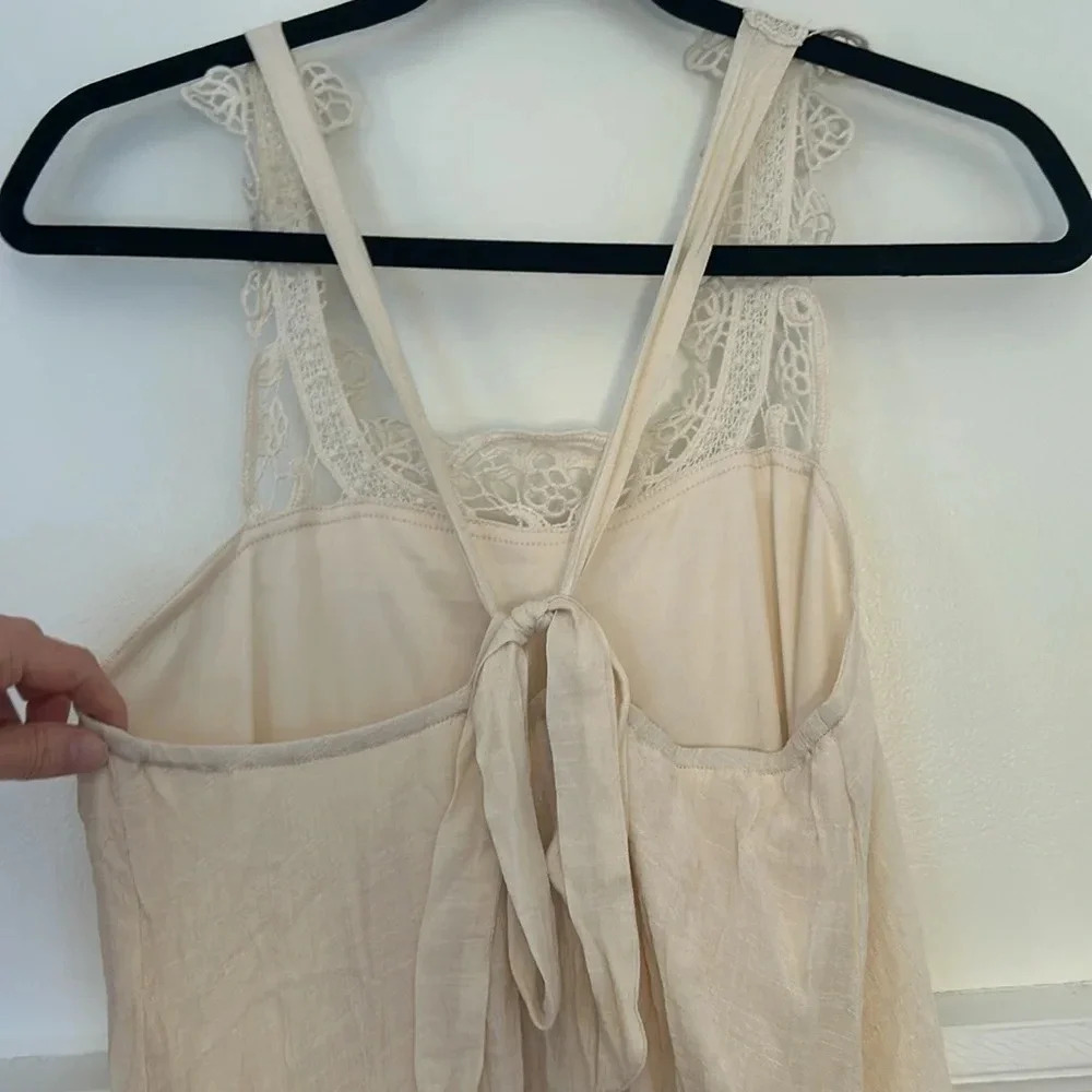 Pink Blush NWT Cream Boho Maternity Elopement/ Casual Wedding Maxi Dress , Small - Picture 6 of 11